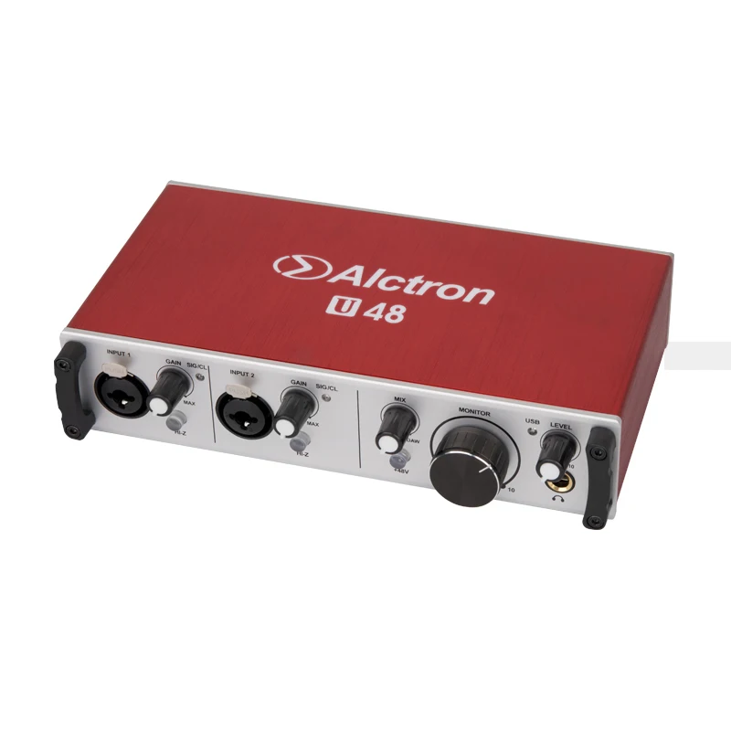 Портативная двухканальная USB внешняя звуковая карта Alctron U48 звуковой интерфейс