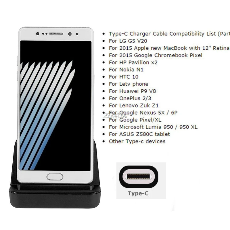 Зарядная док станция Type C настольное зарядное устройство USB 3 1 подставка для