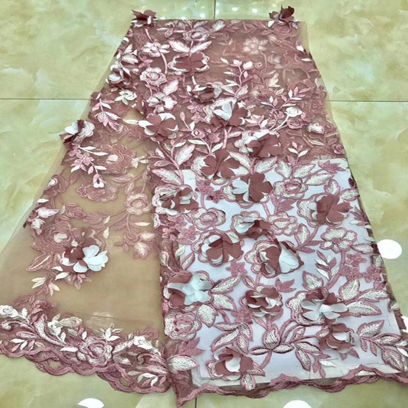 3D цветок кружева тюль кружевной ткани Новый Дизайн Французский оптом Дубай
