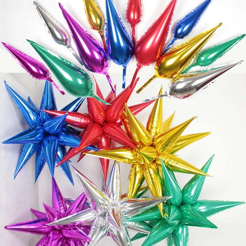 Самодельные воздушные шары из фольги в виде взрывоопасной звезды большой размер