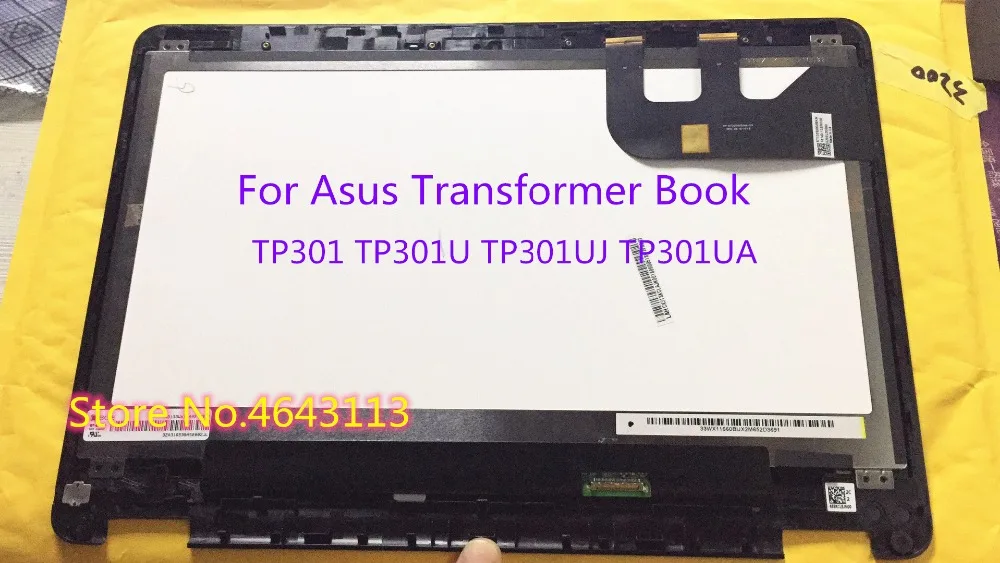 13," Полный ЖК-экран сенсорный дигитайзер дисплей в сборе+ рамка для Asus Transformer Book TP301 TP301U TP301UJ TP301UA N133HSE-EA3