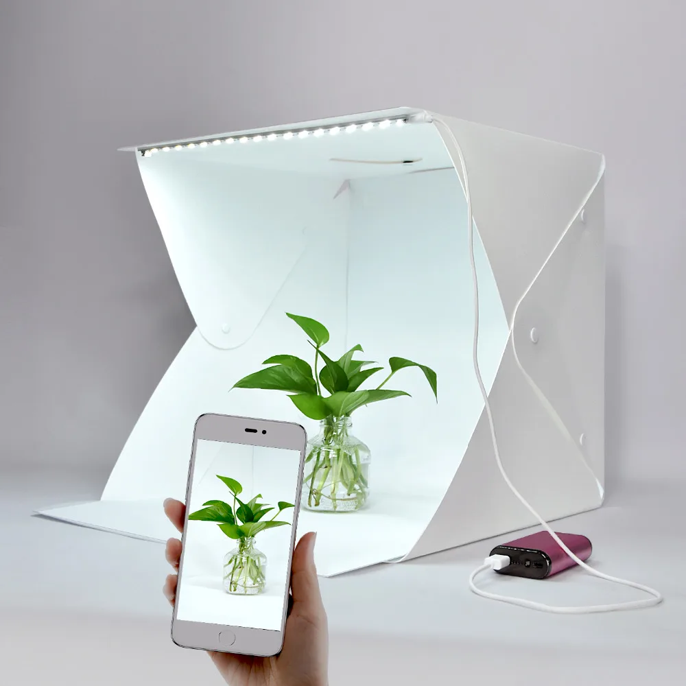 Fosoto мини складной лайтбокс белая фотография 35 LED свет фотостудия Мягкая коробка