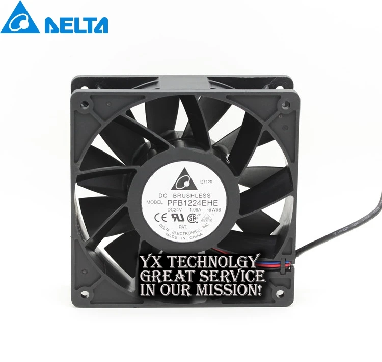 Новый и оригинальный PFB1224EHE 12 см 120 мм 12038 24V 1.08A Вентилятор охлаждения инвертора