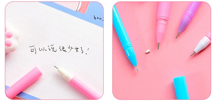 Смешивание 20 штук розовый гелевая ручка Карандаш Чехол Набор Kawaii Чехол для мобильного телефона в стиле "BTS Единорог кактус 0,5 мм черные чернила милые ручка с ультратонким стержнем корейские канцелярские принадлежности