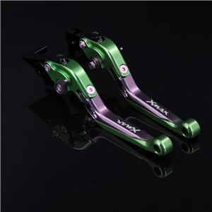 Color 12 RiderJacky 1 пара синий+ титановый Мотоцикл Складные Выдвижные тормозные рычаги сцепления для Yamaha XMAX 300 X-MAX 300 - Цвет: Color 12