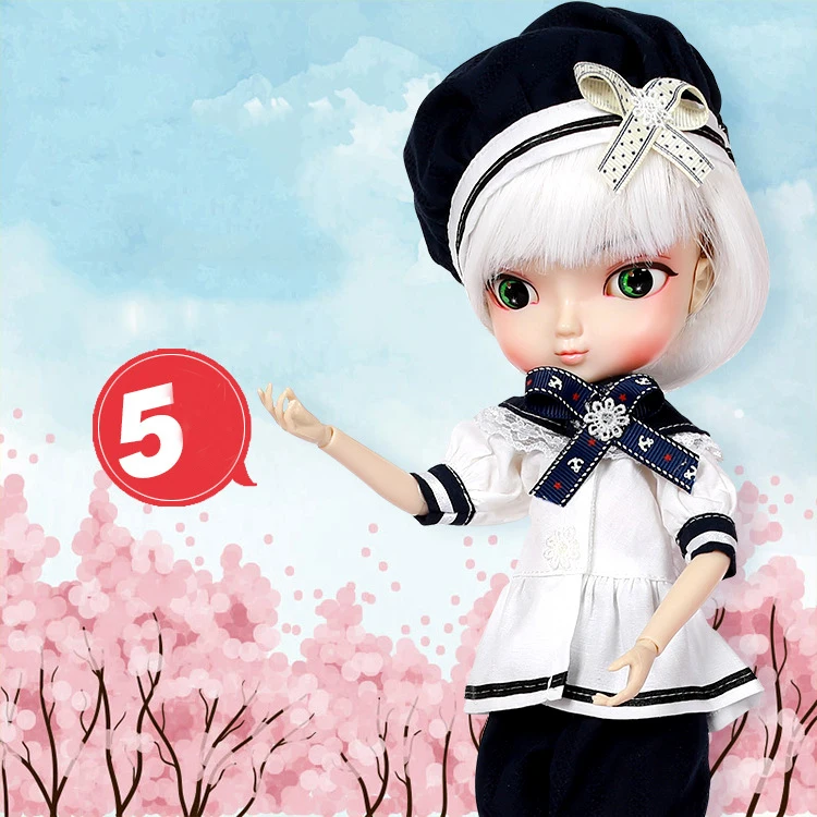 Синий 35 см 12 дюймов девушка Подлинная игрушка Bjd кукла 1/6 глаз сменные игрушки для девочек подарок в том числе одежда соединения тела большие глаза - Цвет: Синий
