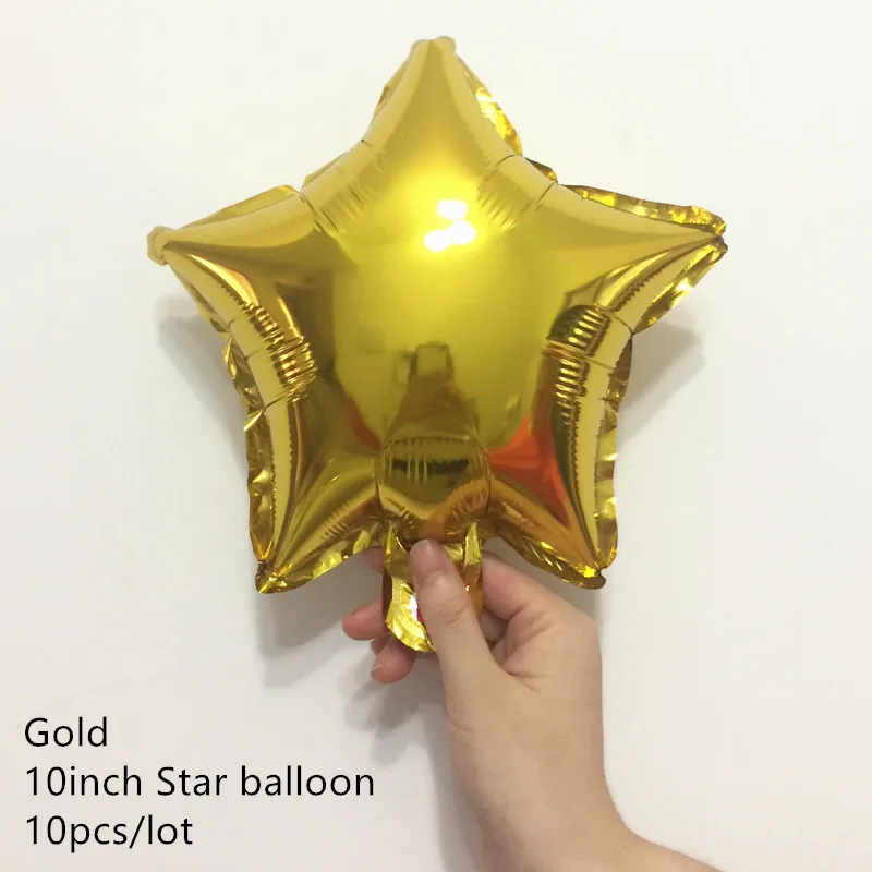 10pcs gold star Baby Shower баннер его мальчик/девушка воздушный шар "Конфетти" Детские Пол раскрыть День рождения украшения подарок для детей вечерние Декор поставки - Цвет: 10pcs gold star