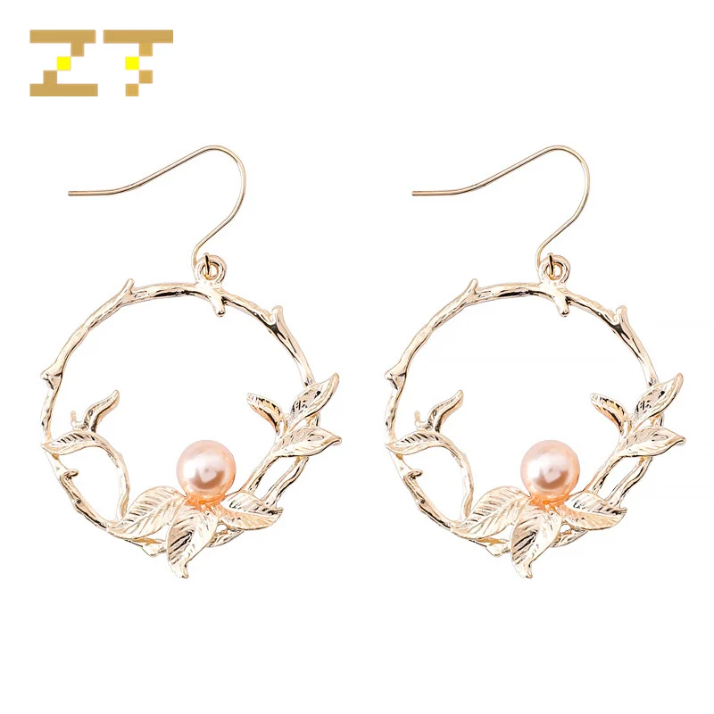 Пресноводные жемчужные серьги женские модные ювелирные украшения большие полые