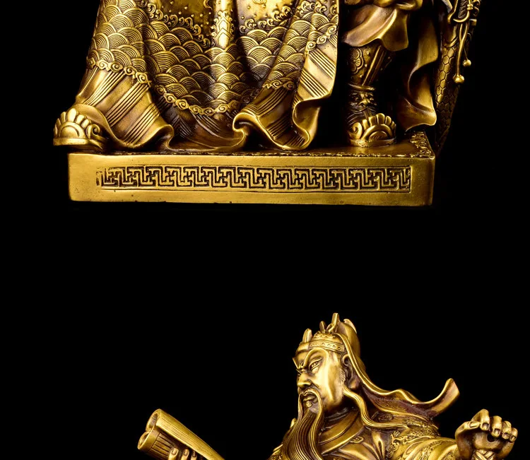 Чистая медь Guan Yu Бронзовая статуя бизнес подарок открытие подарки Moneyi дом украшения фэншуй большой орнамент фэн шуй
