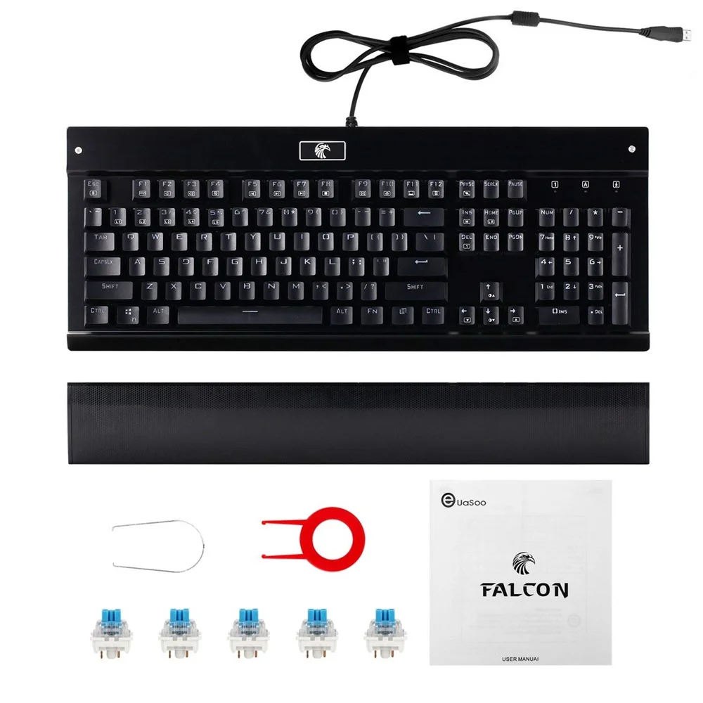 Механическая клавиатура Z 77 RGB с подсветкой 104 клавиш тактильные синие
