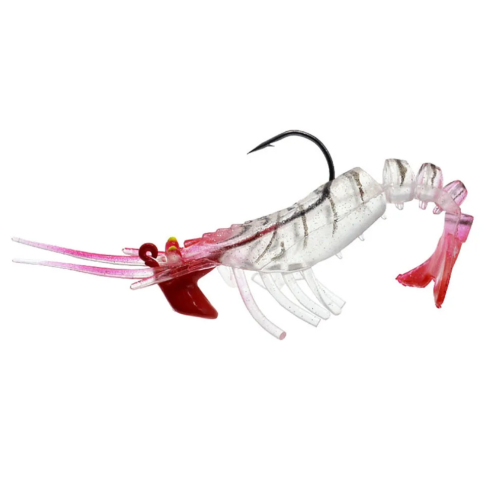 WALK FISH 1Pcs Fishing Lure Shrimp Soft 11cm 11.9g Swimbaits Jig Head Hook Isca Artificial Bait | Спорт и развлечения