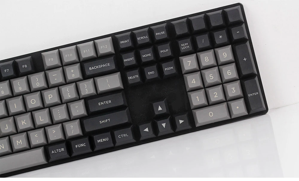 Черный-глубокий серый 112 клавиш PBT DSA Keycaps ANSI ISO Layout Top лазерная гравировка и пустой для Cherry MX переключатели механическая клавиатура