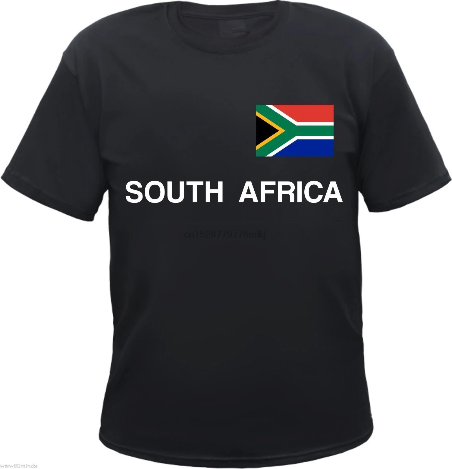 Южно Африканская Футболка Flagge Druck S bis 3XL Schwarz sudafrika kapstadt 2019 Новые мужские