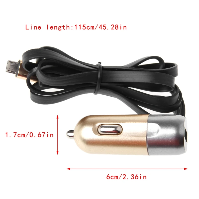 Зарядное устройство OOTDTY Micro USB 5 в 3.1A зарядное для автомобиля с кабелем Samsung LG HTC