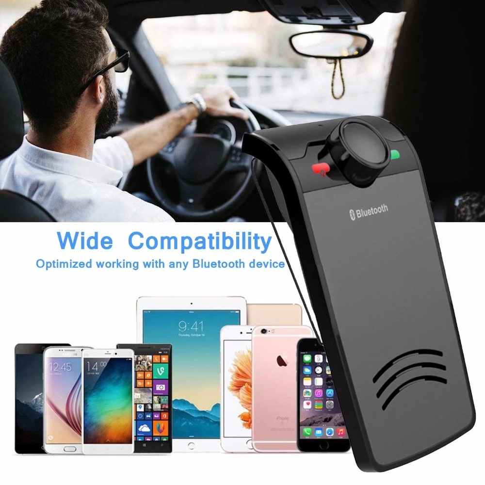 Универсальный Bluetooth 4,0+ EDR Громкая связь автомобильный комплект беспроводной Многоточечное соединение Громкая связь с CVC микрофон DSP