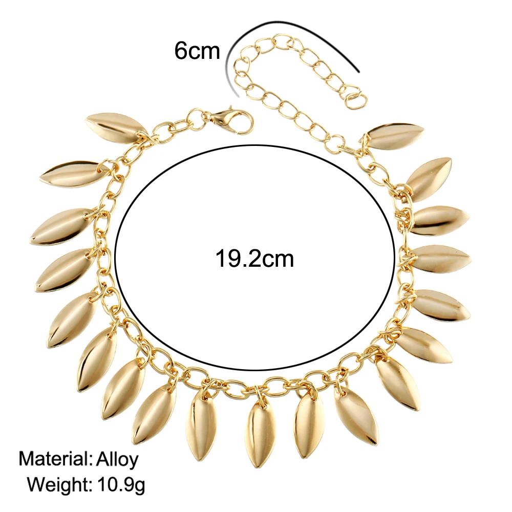 IF ME модные летние браслеты с кисточками для женщин в форме листа золотой цвет