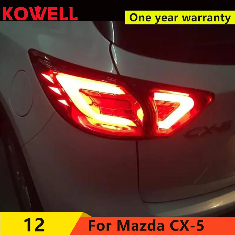 Автомобильный Стайлинг KOWELL для Mazda CX 5 2011 2015 задние фары светодиодные ДХО + тормоз