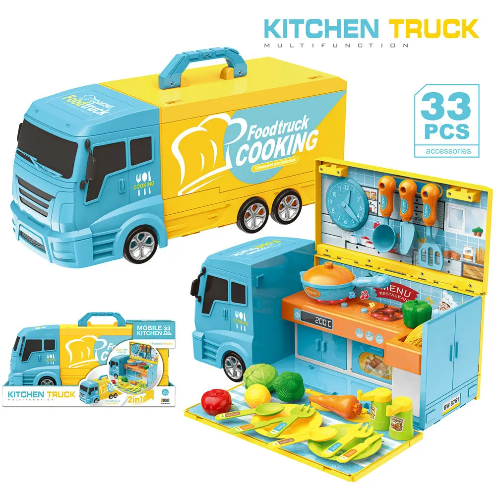 Кухонный грузовик 2в1 миниатюрные инструменты для приготовления пищи Детские