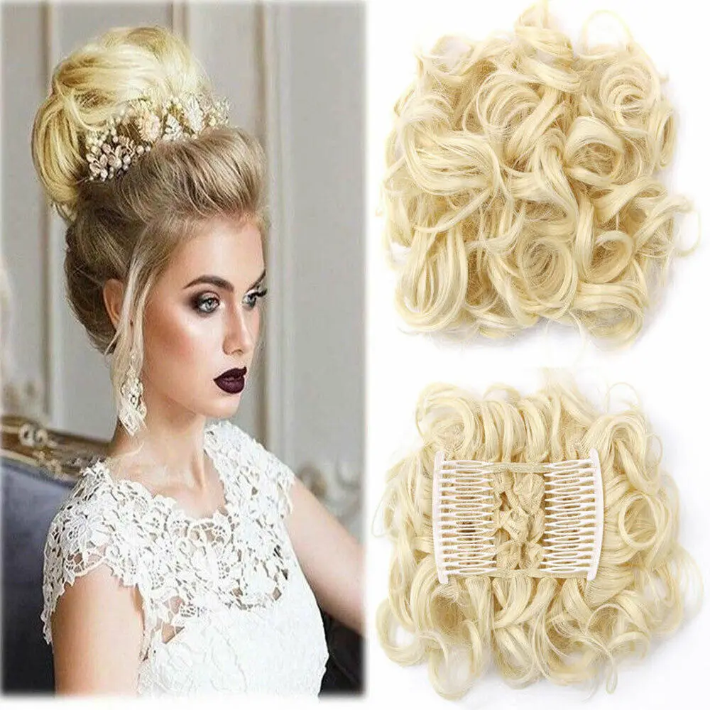 Большая расческа Клип В вьющиеся волосы кусок шиньон прически свадебное
