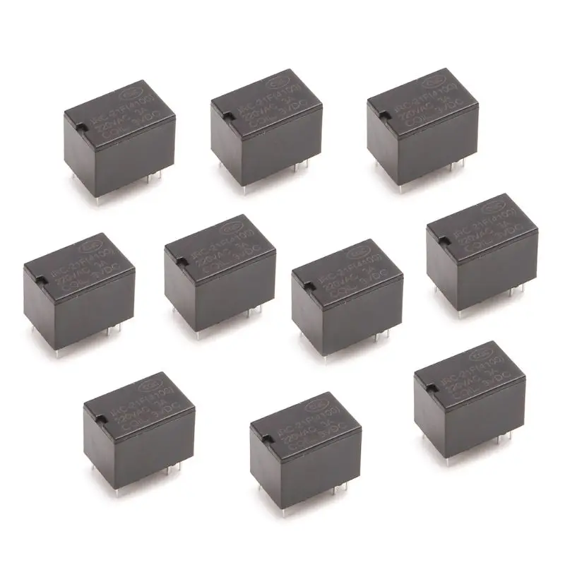 10 шт. JRC-21F 4100 DC Мини реле питания 6-контактный PCB монтажная плата 3В 5В 12В W315 |