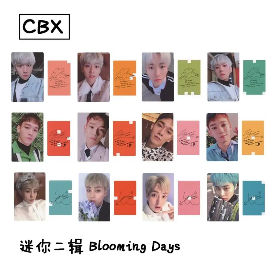 Kpop EXO CBX цветущие дни бумажные фото карты Baekhyun Chen самодельный автограф фотостудия плакат 4 шт./компл