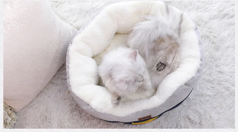 Hoopet, кровать для питомца, согревающая, домашняя корзина для кошек, мягкая, зимняя, теплая, питомник для кошек, щенков, гнездо