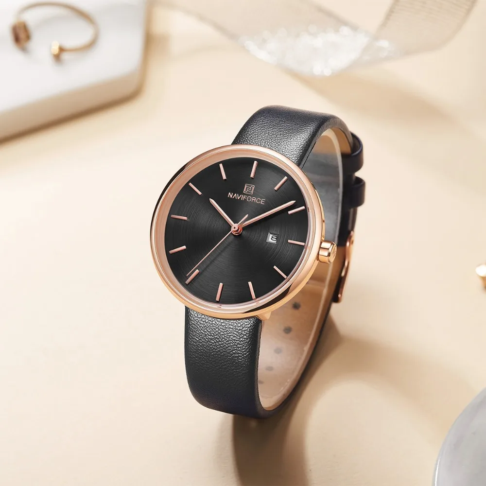 

Naviforce Women Watches Fashion Luxury Leather Wrist Quartz Watch Ladies Wristwatches Reloj Mujer Clock Relogio Feminino 2019