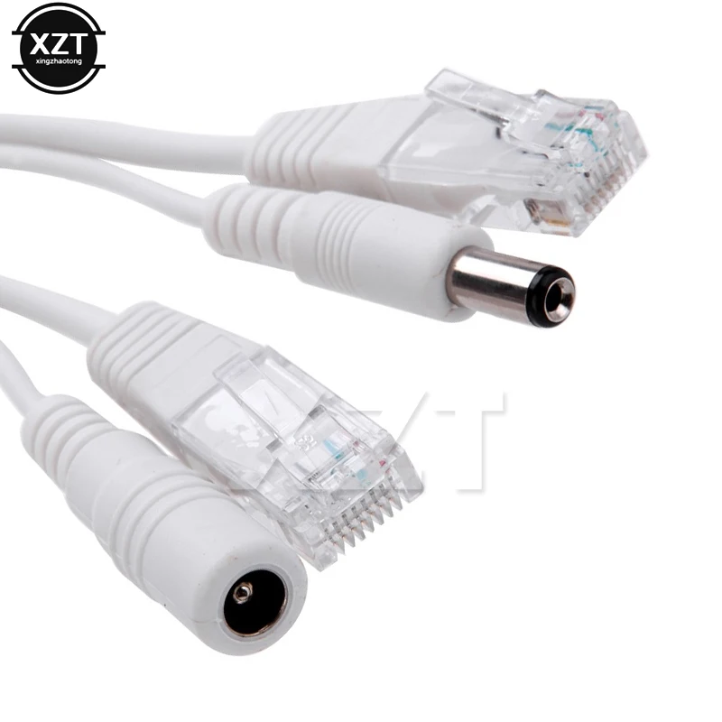 1 шт. черный адаптер для кабеля разъемы POE Пассивный силовой кабель Ethernet Адаптер PoE