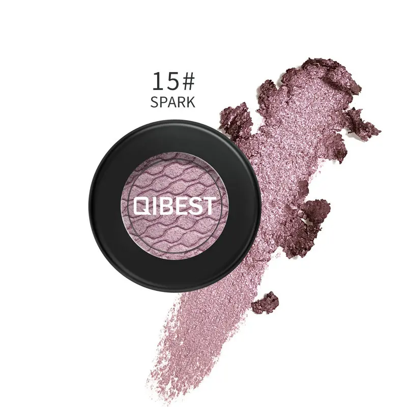 Qibest-E18022-15 Бренд qibest Набор теней для макияжа век картофельное пюре один Цвет высокие кружевные шелковые трусики перламутрового оттенка блеск Палетка теней Косметика для глаз E18022 - Цвет: Qibest-E18022-15