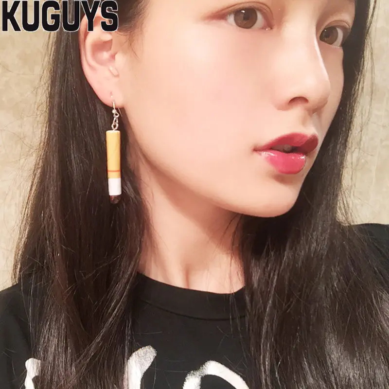 Женские серьги-капельки KUGUYS модные ювелирные изделия с ассиметричными