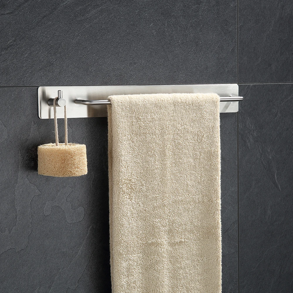 

Stainless Steel Towel Rack Towel Bar Kitchen Bathroom Wall-mounted Towel Polished Rack Holder Hardware Accessory
