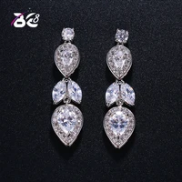 be 8 brand hot saleteardrop shape aaa cubic zirconia crystal earrings vintage wedding jewelry for women gift high quality e413