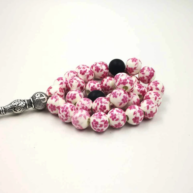 Турецкий Дизайн Agates Ceramics Tasbih Женские аксессуары tesbih металлические кисточки 8