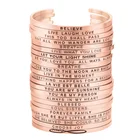 Вдохновляющий браслет из нержавеющей стали под розовое золото на заказ для женщин