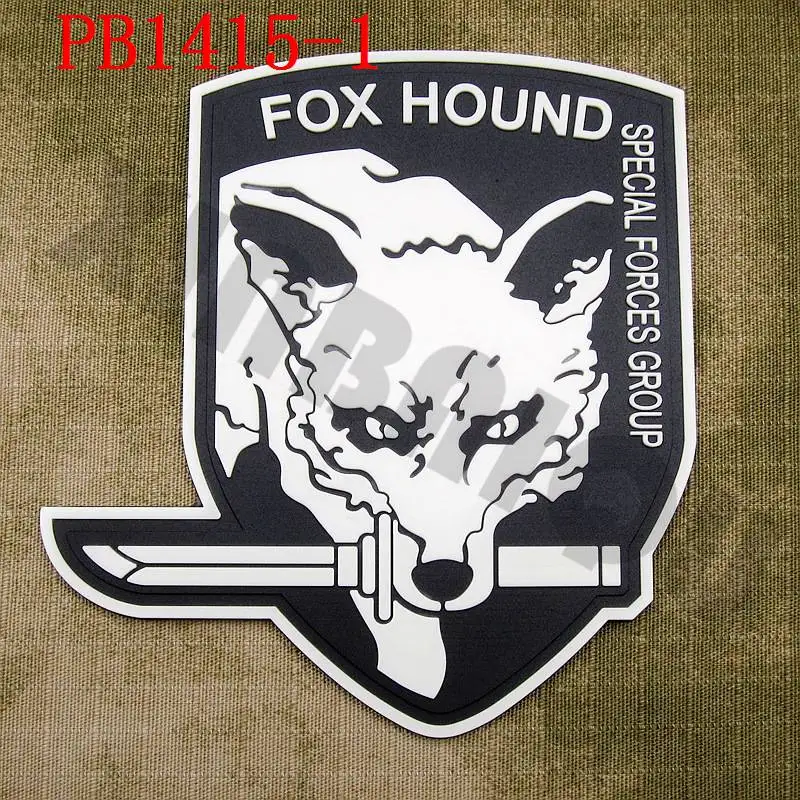 PB1415 Luminous ПВХ патч металлическая Шестерня твердый MGS FOX HOUND спецназ Группа крюк на - Цвет: PB1415 Luminous