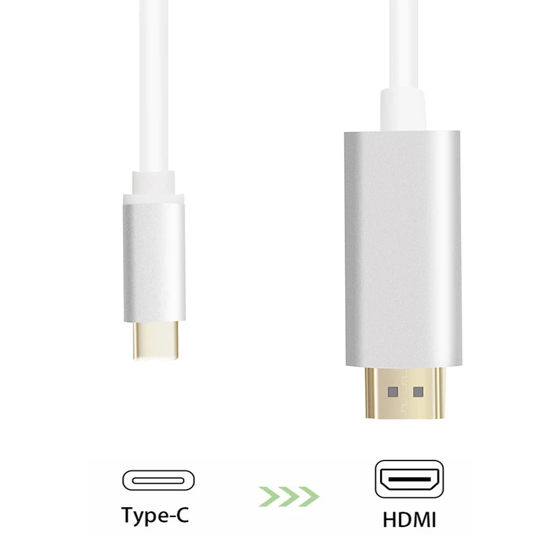 Кабель для видеосъемки Type c HDMI кабель USB C 1 8 м 4K x 2K поддержка 3 серебристый usb