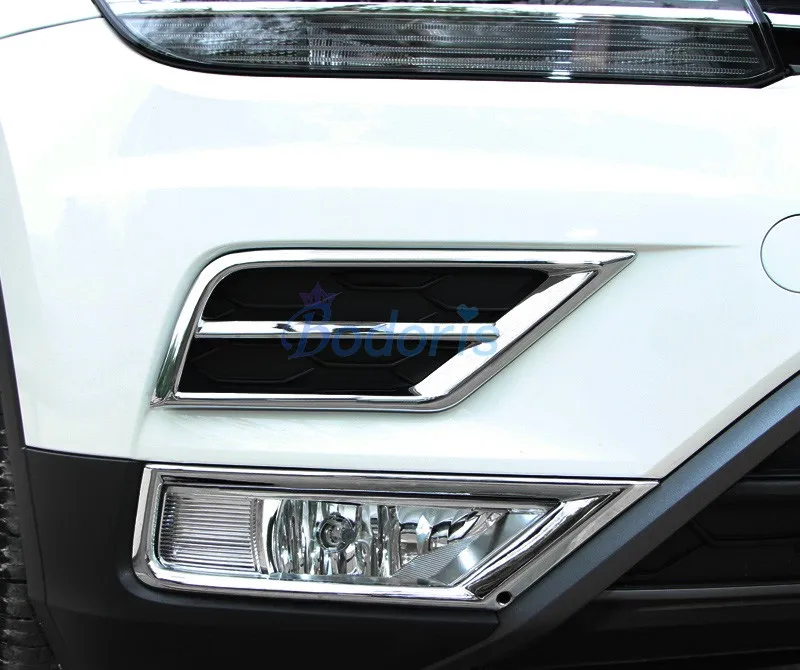 Накладка на переднюю противотуманную фару для Volkswagen VW Tiguan 2016 2017 2018|Хромирование| |
