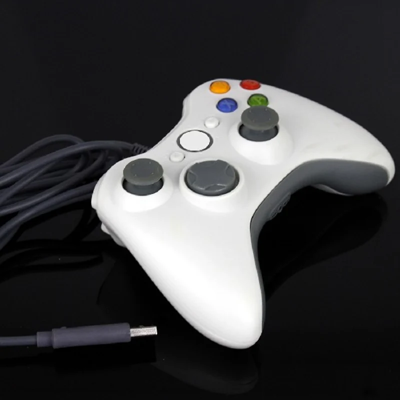 USB проводной Joypad геймпад для Microsoft Xbox 360 консоли проводной контроллер черный, белый, розовый цвет красные, синие для Xbox 360 шт. игра джойстик - Цвет: White