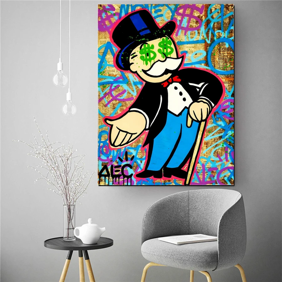 Alec Monopolys ручная работа HD настенная живопись холст с печатью постера декоративная
