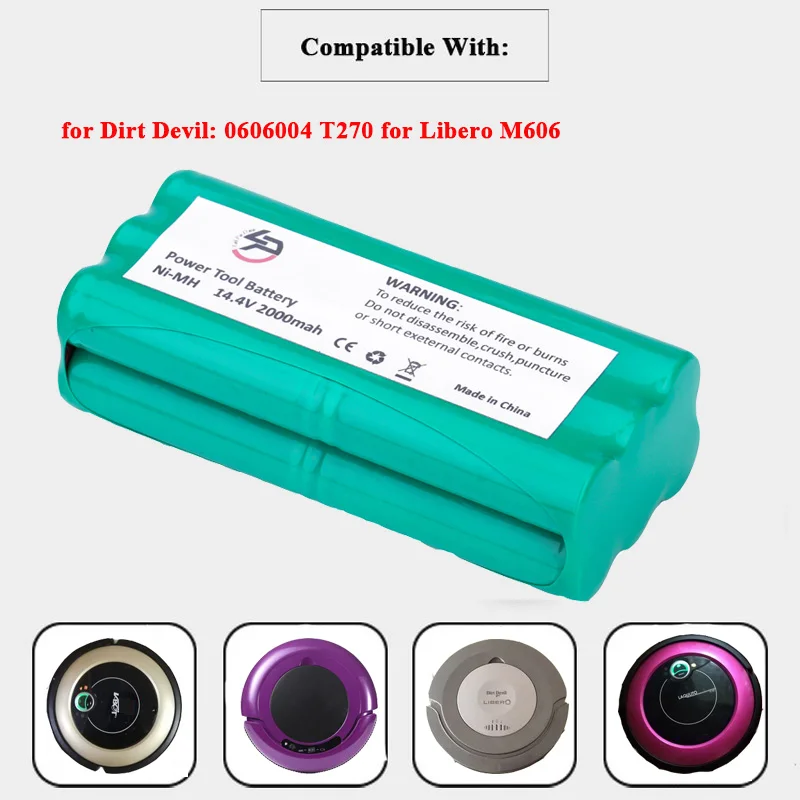 M606 вакуумная батарея 14,4 V 2000mah Ni-MH для Libero m606 вакуумная грязь для Дьявола: 0606004 сменная батарея