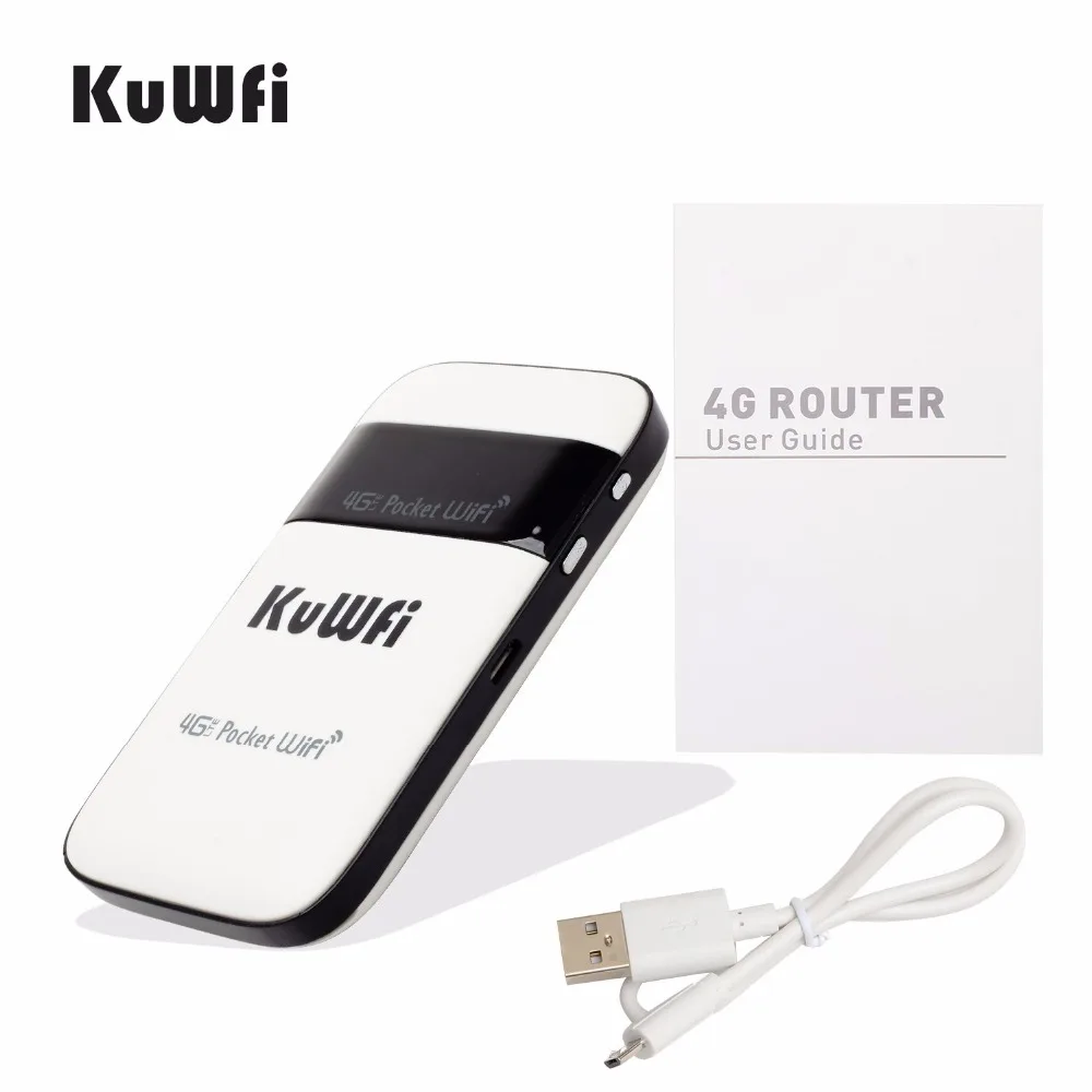 KuWfi 4G Wifi роутер 3g/4G LTE беспроводной для путешествий походная Wi Fi точка доступа мини