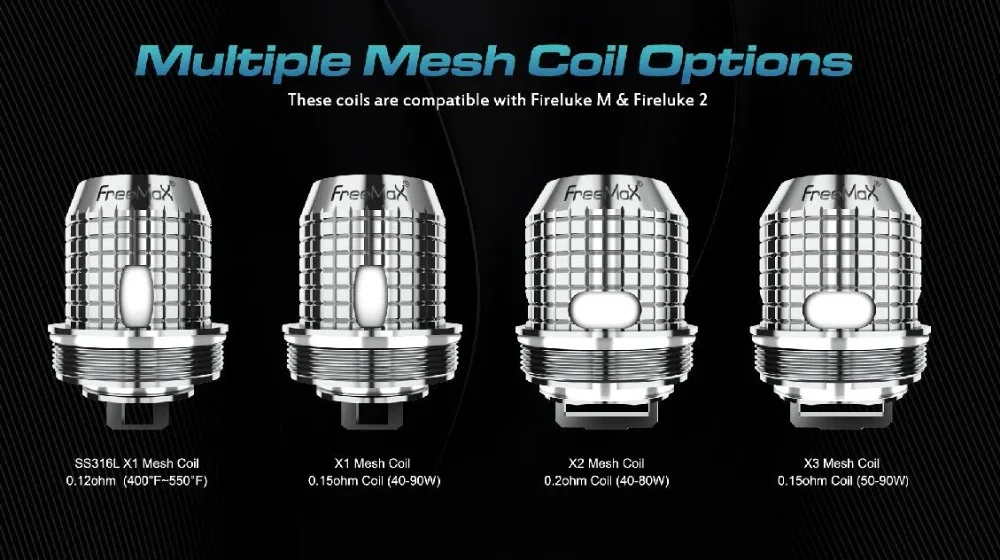 5 шт./лот оригинальная сменная катушка Freemax Twister S316L X1 X2 X3 Mesh TX1 NX2 TNX2 Mesh Atomizer Core для Fireluke 2 Vape Tank