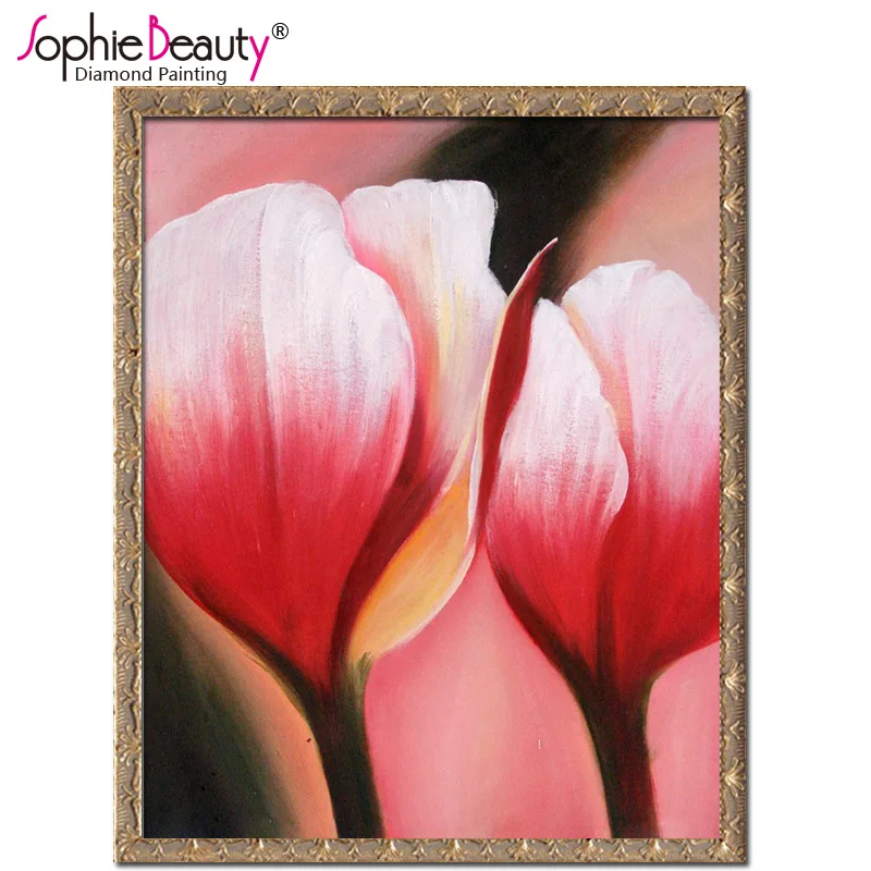 

Diy Алмазная картина вышивка крестиком круглая рукоделие Алмазная вышивка красота розовый цветок лилии квадратная ручная работа Мозаика Ис...