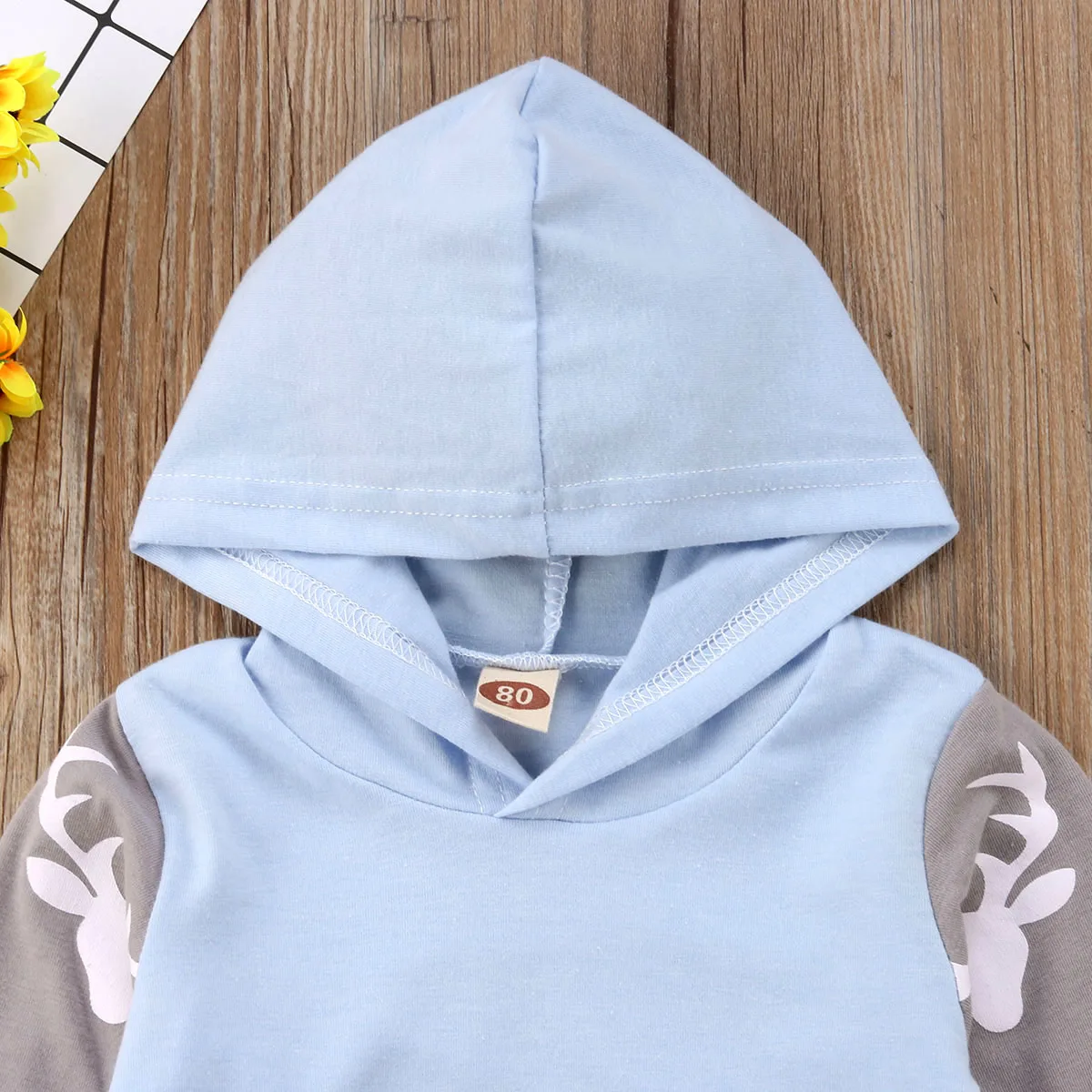Новинка повседневная одежда для маленьких мальчиков и девочек топы с капюшоном