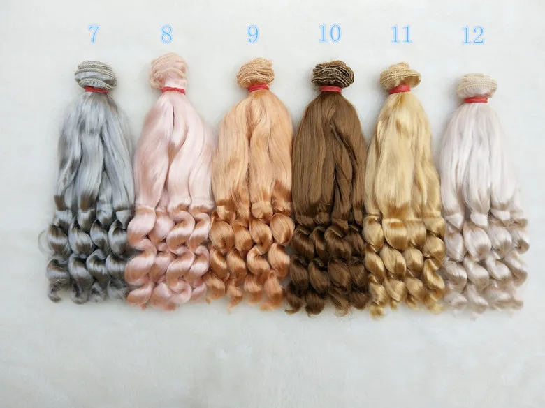 20 см имитация мохера куклы парики кудрявые волосы для BJD/SD дяди Blyth DIY Fapai молочный