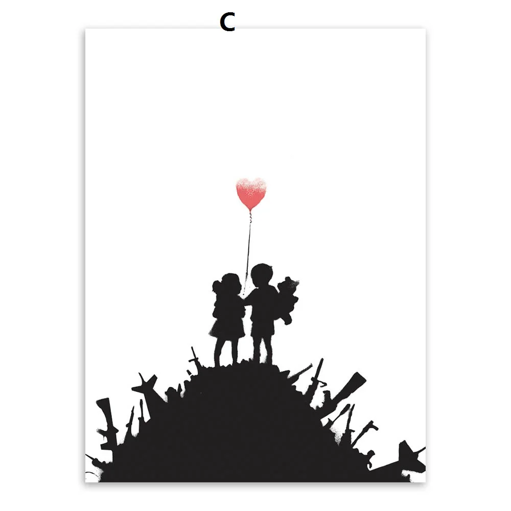 Настенные плакаты и принты в скандинавском стиле Banksy настенная Картина на холсте