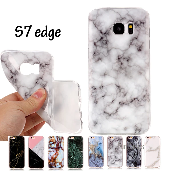 SM-G935 SM-G935F крышка Мрамор эффект мягкий силиконовый чехол для samsung Galaxy S7 edge ТПУ