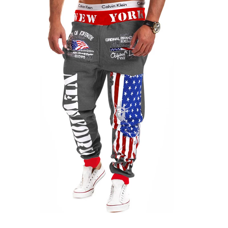 2018 Письмо печати шаровары для мужчин брюки девочек повседневное мотобрюки