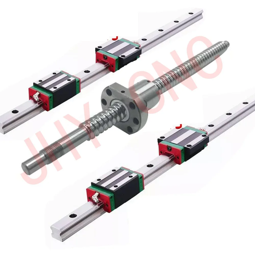 2 шт. JHY HGW15 500mm линейные направляющие рельсы + 1 шариковый винт RM1605 BK/BF12|linear rail|rail