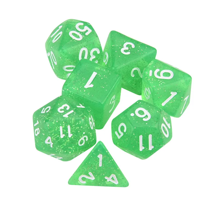 7 шт./компл. многогранные кости TRPG игра D4 D20 многосторонний с цифрами 2 5 см